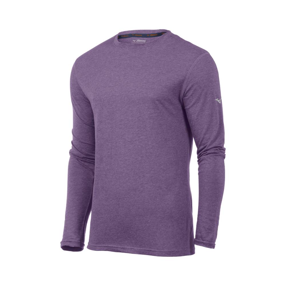 Mizuno Inspire Long Sleeve Férfi Futópóló Lila SFG734198